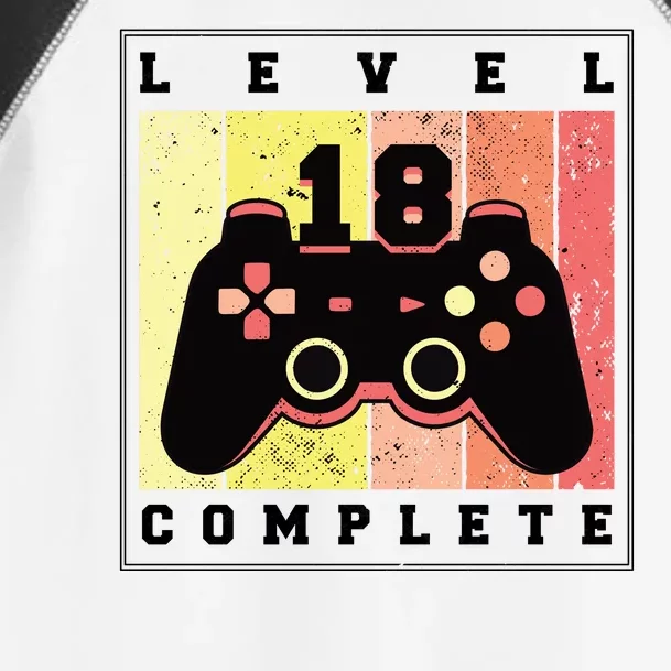 Level 18 Complete Gaming 18th Birthday Toddler Fine Jersey T-Shirt