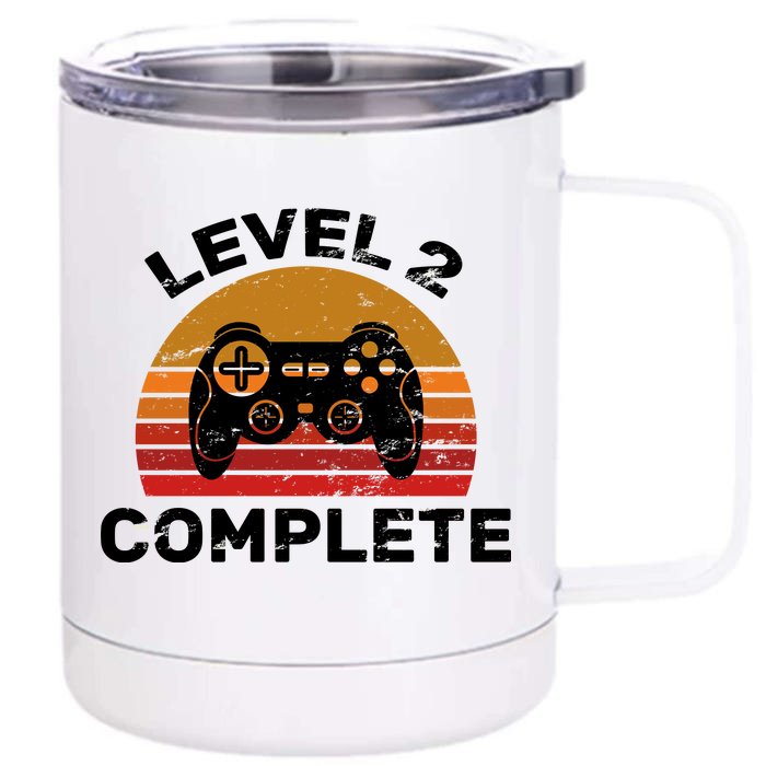 Level 2 Complete Vintage Celebrate 2nd Wedding Front & Back 12oz Stainless Steel Tumbler Cup