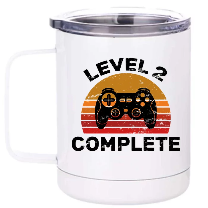 Level 2 Complete Vintage Celebrate 2nd Wedding Front & Back 12oz Stainless Steel Tumbler Cup