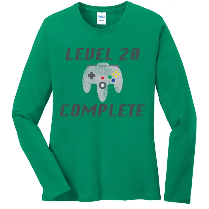 Level 20 Complete 20th Birthday Ladies Long Sleeve Shirt