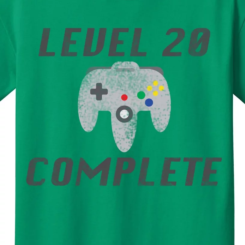 Level 20 Complete 20th Birthday Kids T-Shirt