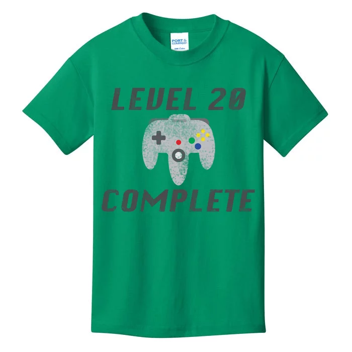 Level 20 Complete 20th Birthday Kids T-Shirt