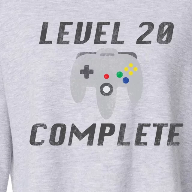 Level 20 Complete 20th Birthday Cropped Pullover Crew