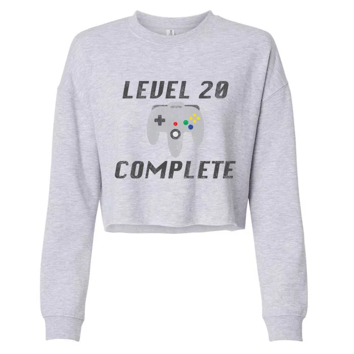 Level 20 Complete 20th Birthday Cropped Pullover Crew