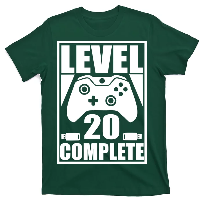 Level 20 Complete Gaming 20th Birthday T-Shirt