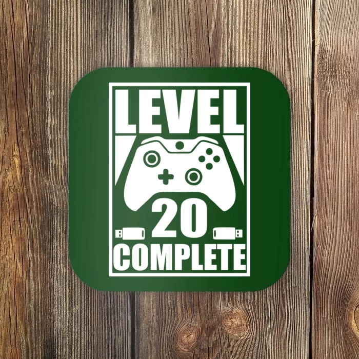 Level 20 Complete Gaming 20th Birthday Coaster