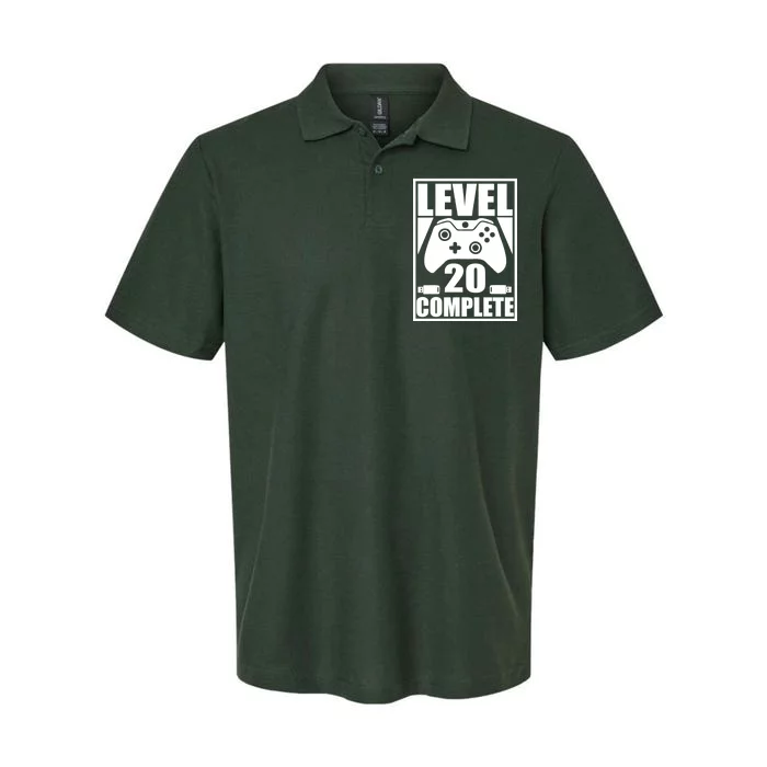 Level 20 Complete Gaming 20th Birthday Softstyle Adult Sport Polo