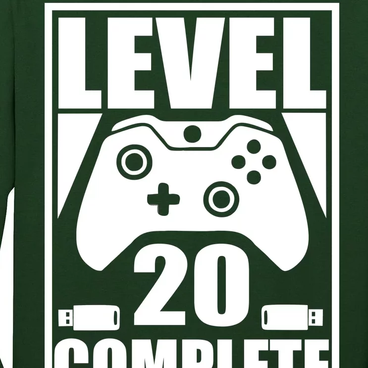 Level 20 Complete Gaming 20th Birthday Tall Long Sleeve T-Shirt