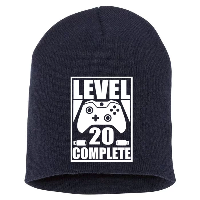 Level 20 Complete Gaming 20th Birthday Short Acrylic Beanie