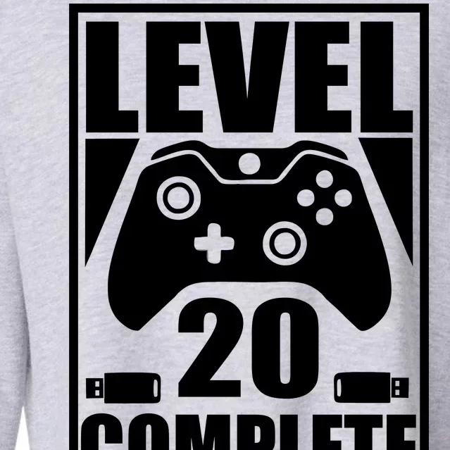 Level 20 Complete Gaming 20th Birthday Cropped Pullover Crew