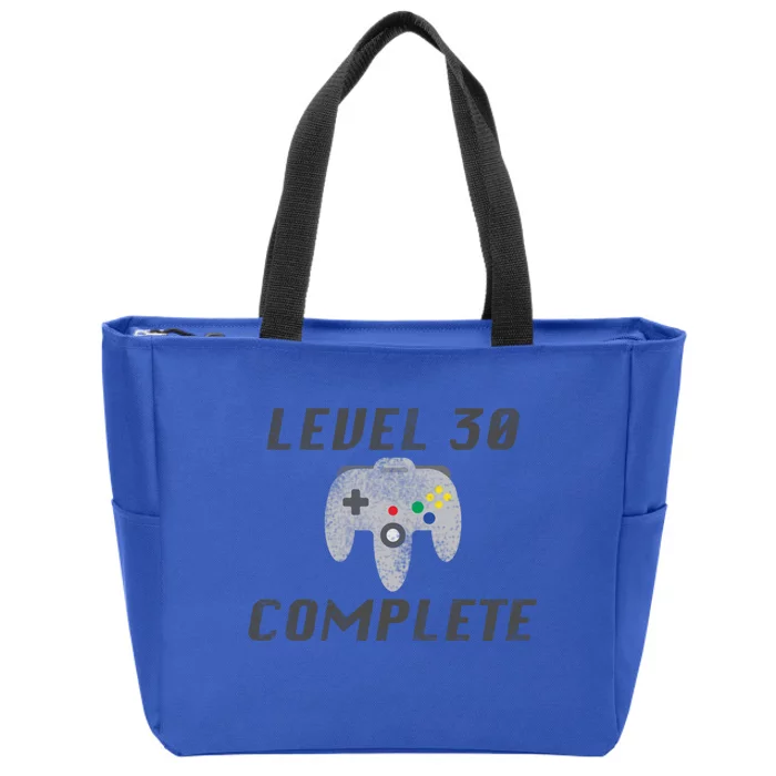 Level 30 Complete 30th Birthday Zip Tote Bag