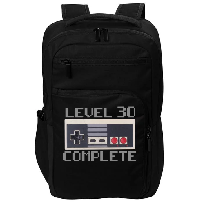 Level 30 Complete Retro Gamer 30th Birthday Impact Tech Backpack