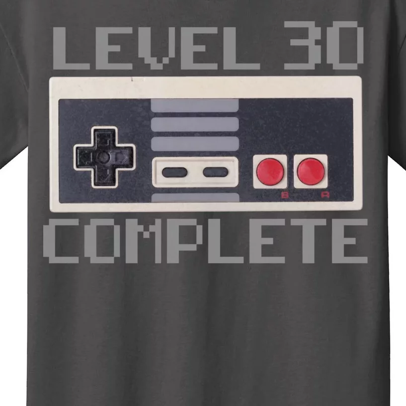 Level 30 Complete Retro Gamer 30th Birthday Kids T-Shirt