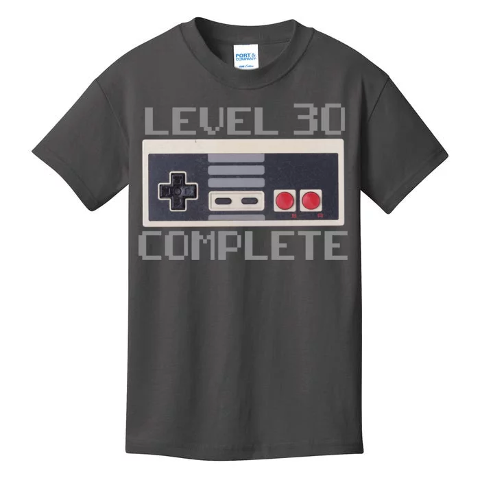 Level 30 Complete Retro Gamer 30th Birthday Kids T-Shirt