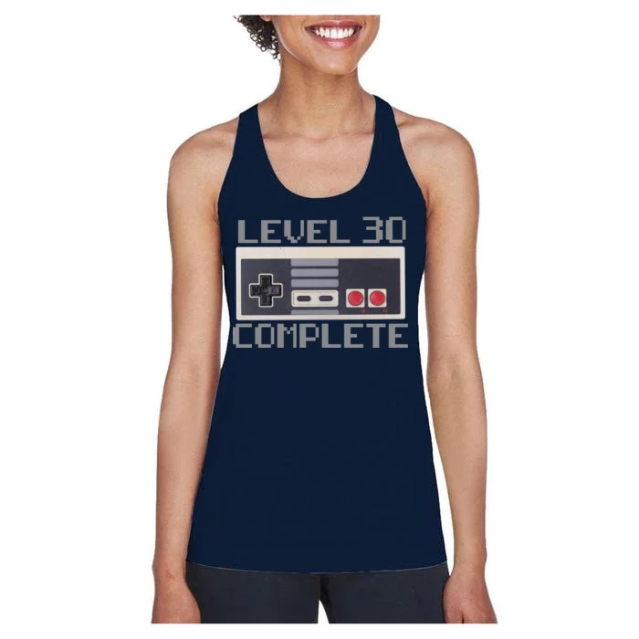 Level 30 Complete Retro Gamer 30th Birthday Women's Racerback Tank