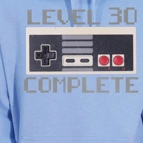 Level 30 Complete Retro Gamer 30th Birthday Unisex Surf Hoodie