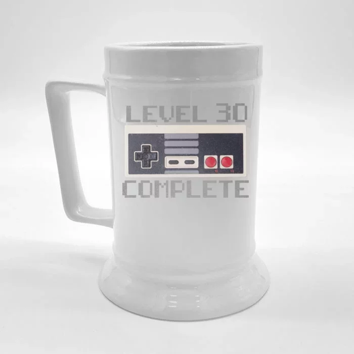 Level 30 Complete Retro Gamer 30th Birthday Front & Back Beer Stein