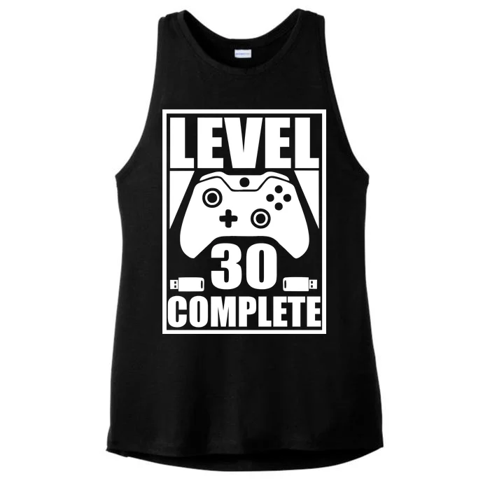 Level 30 Complete Video Gamer 30th Birthday Ladies Tri-Blend Wicking Tank