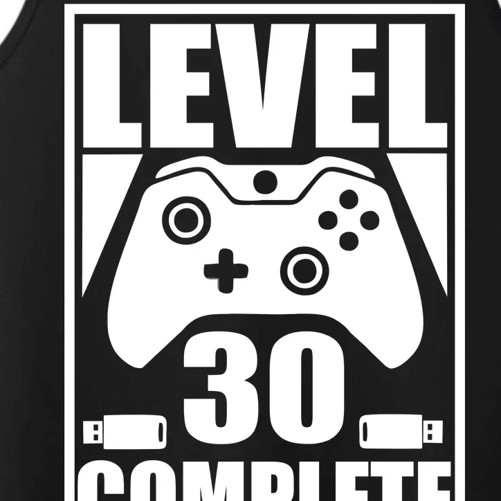 Level 30 Complete Video Gamer 30th Birthday Performance Tank