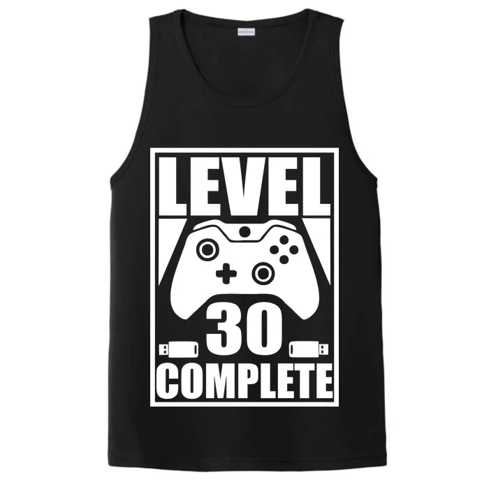 Level 30 Complete Video Gamer 30th Birthday Performance Tank