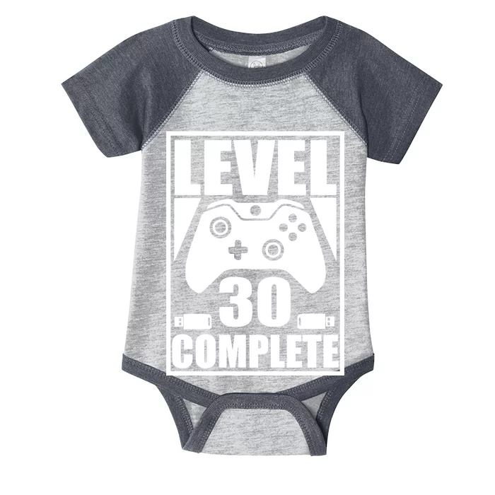 Level 30 Complete Video Gamer 30th Birthday Infant Baby Jersey Bodysuit