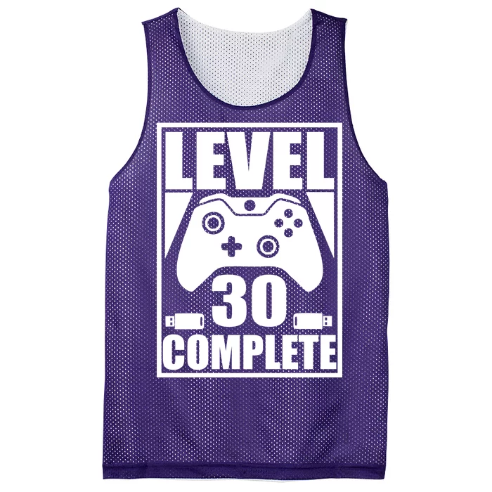 Level 30 Complete Video Gamer 30th Birthday Mesh Reversible Basketball Jersey Tank