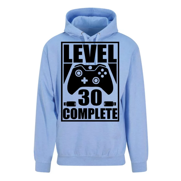 Level 30 Complete Video Gamer 30th Birthday Unisex Surf Hoodie