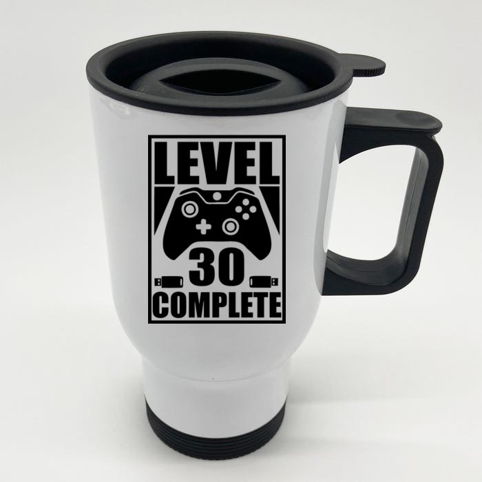 Level 30 Complete Video Gamer 30th Birthday Front & Back Stainless Steel Travel Mug