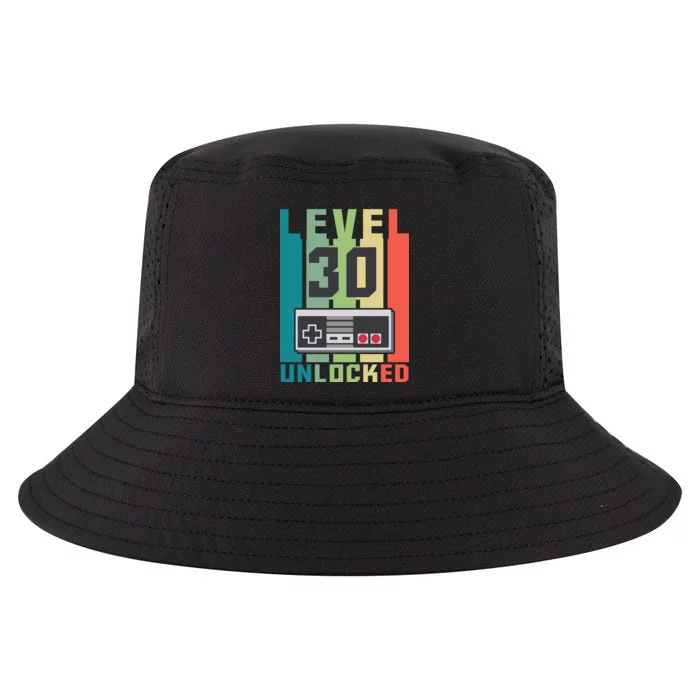 Level 30 Unlocked Funny Retro Gamer Birthday Cool Comfort Performance Bucket Hat