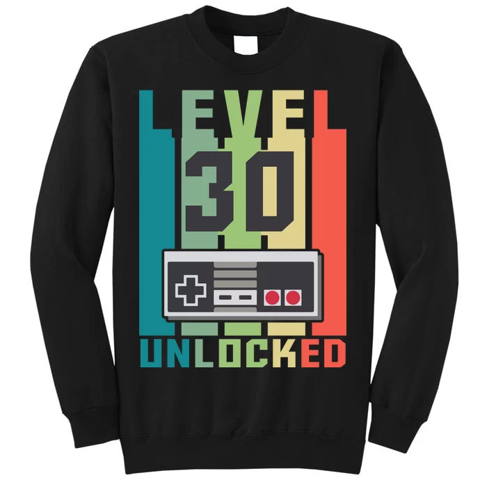 Level 30 Unlocked Funny Retro Gamer Birthday Sweatshirt