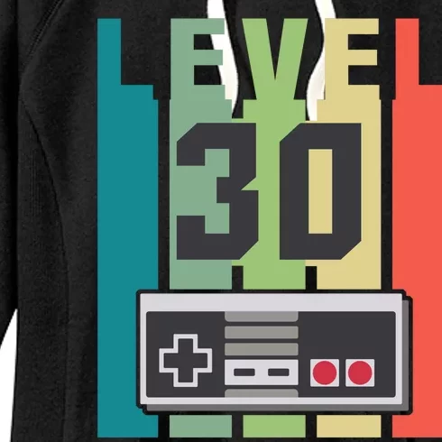 Level 30 Unlocked Funny Retro Gamer Birthday Women's Fleece Hoodie