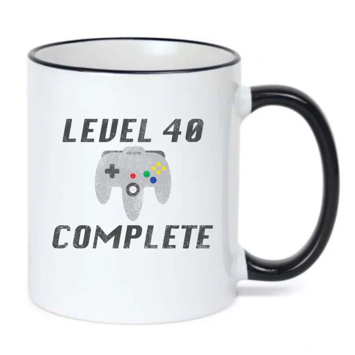 Level 40 Complete 40th Birthday Black Color Changing Mug