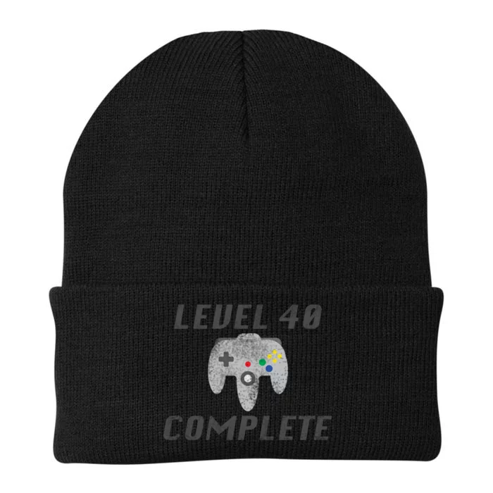 Level 40 Complete 40th Birthday Knit Cap Winter Beanie