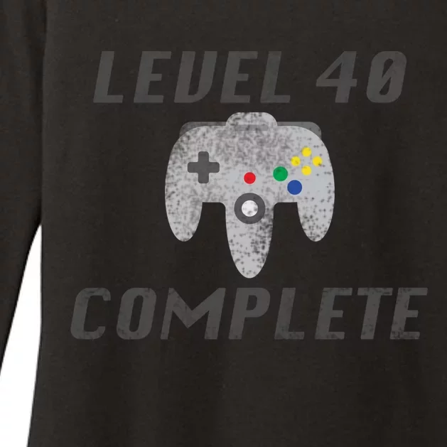 Level 40 Complete 40th Birthday Womens CVC Long Sleeve Shirt