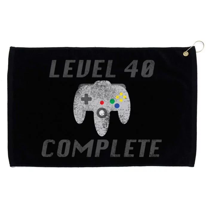 Level 40 Complete 40th Birthday Grommeted Golf Towel