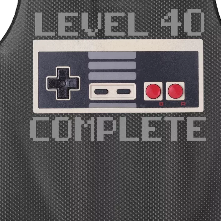 Level 40 Complete Retro Gamer 40th Birthday Mesh Reversible Basketball Jersey Tank