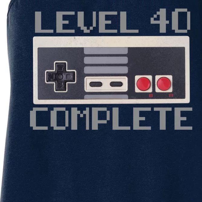 Level 40 Complete Retro Gamer 40th Birthday Women's Racerback Tank