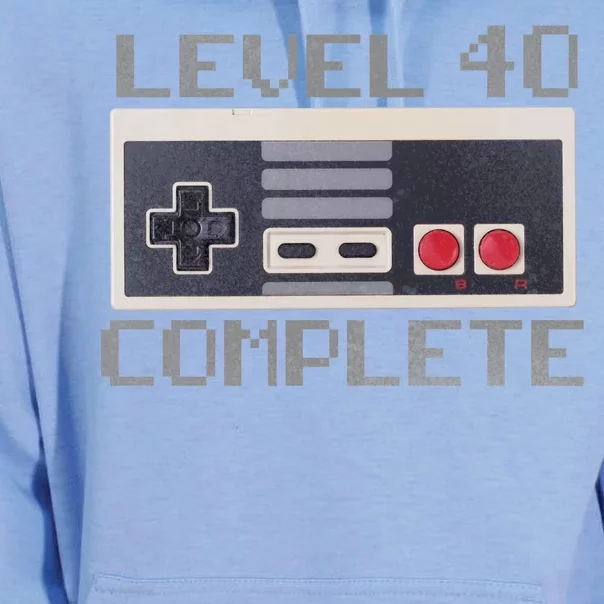 Level 40 Complete Retro Gamer 40th Birthday Unisex Surf Hoodie