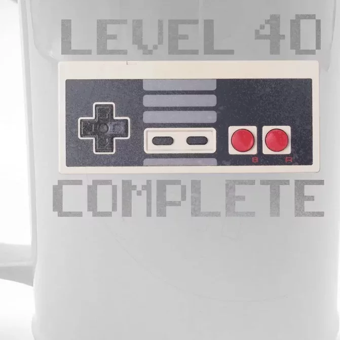 Level 40 Complete Retro Gamer 40th Birthday Front & Back Beer Stein