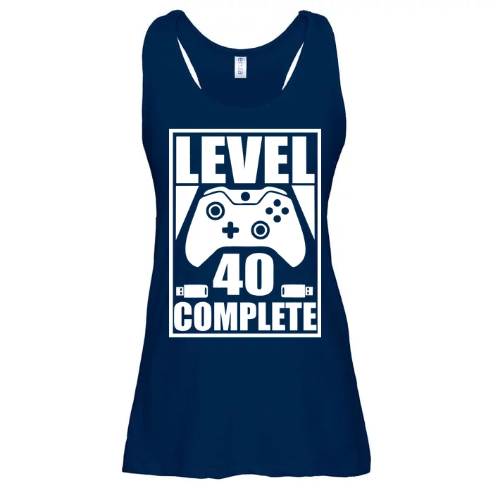 Level 40 Complete Video Gamer 40th Birthday Ladies Essential Flowy Tank