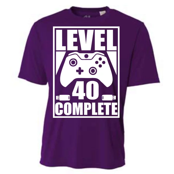 Level 40 Complete Video Gamer 40th Birthday Cooling Performance Crew T-Shirt