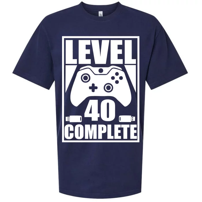 Level 40 Complete Video Gamer 40th Birthday Sueded Cloud Jersey T-Shirt