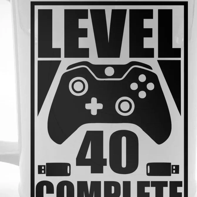 Level 40 Complete Video Gamer 40th Birthday Front & Back Beer Stein