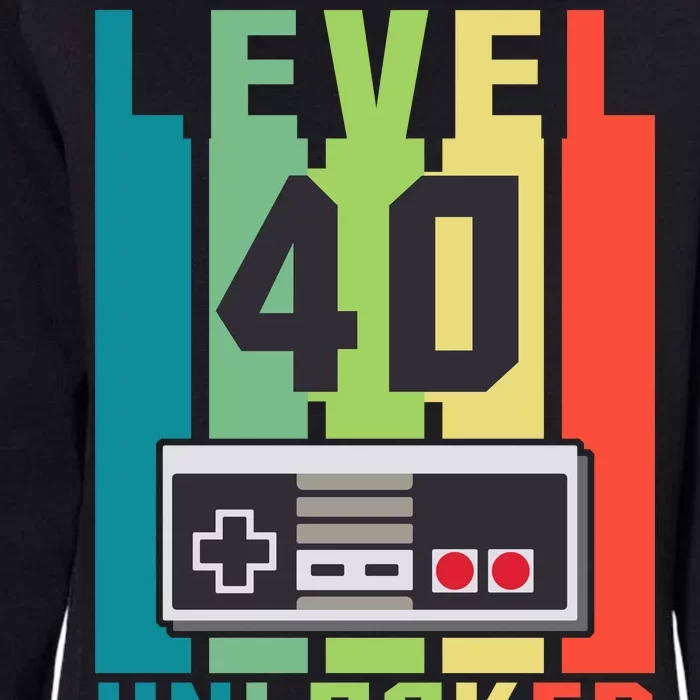 Level 40 Unlocked Funny Retro Gamer Birthday Womens California Wash Sweatshirt