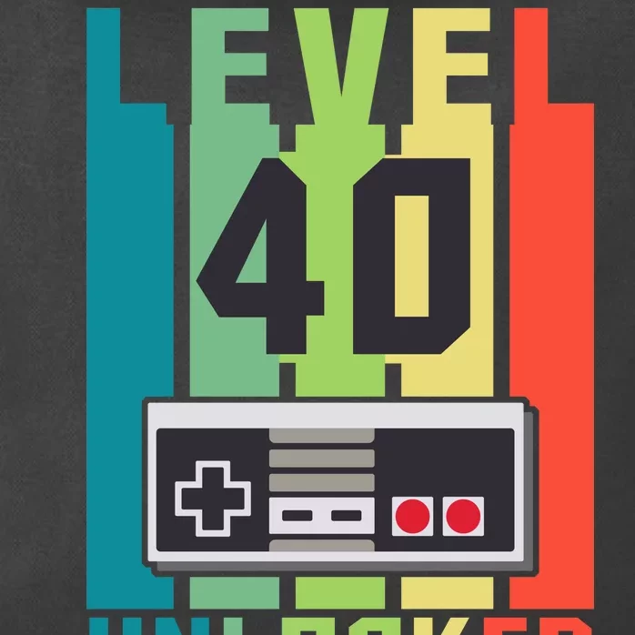 Level 40 Unlocked Funny Retro Gamer Birthday Zip Tote Bag