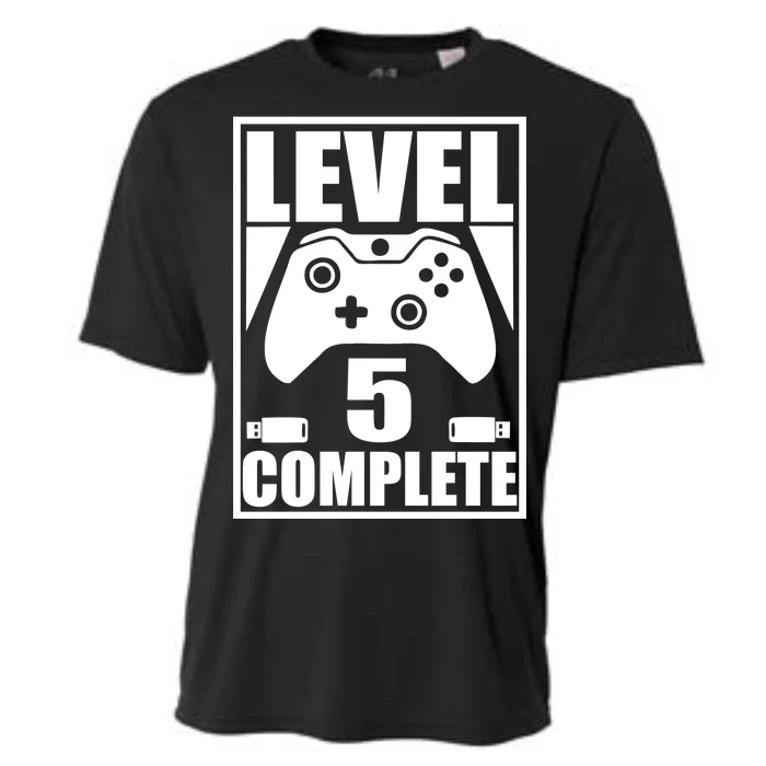 Level 5 Complete Video Gamer 5th Birthday Cooling Performance Crew T-Shirt