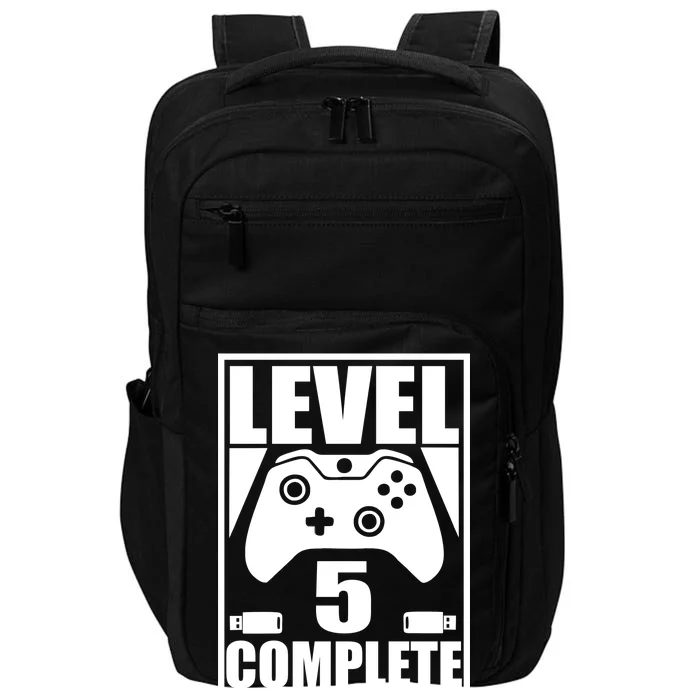 Level 5 Complete Video Gamer 5th Birthday Impact Tech Backpack