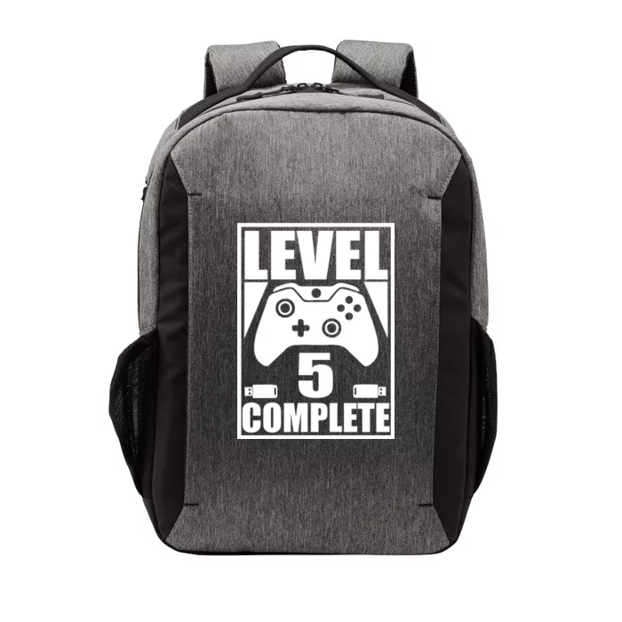 Level 5 Complete Video Gamer 5th Birthday Vector Backpack