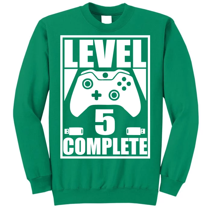 Level 5 Complete Video Gamer 5th Birthday Sweatshirt