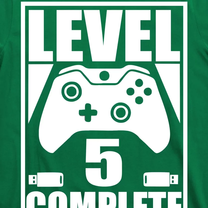 Level 5 Complete Video Gamer 5th Birthday T-Shirt